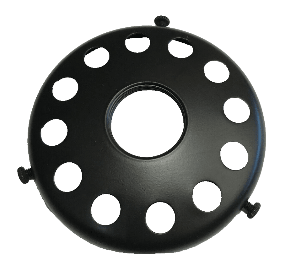 New 3 1/4" Fitter Solid Brass Screw On Uno Shade Holder Satin Black Finish 727BK - Stone Door Lamps