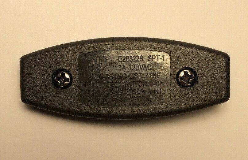 New Brown In Line Feed Through Rocker Switch, On - Off, For SPT - 2 Lamp Cord #RS424 - Stone Door Lamps