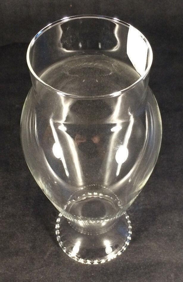 2 1/2" X 7 1/2" Clear Glass Crimp Top Pearl Lotus Lamp Chimney for #1 burner - Stone Door Lamps