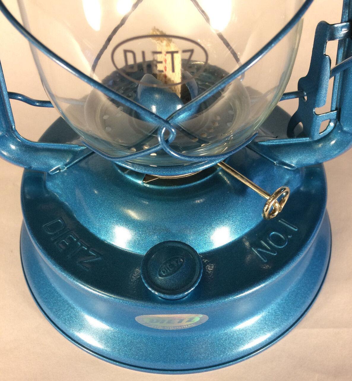 NEW Blue 12" tall Dietz No. 1 Little Wizard #1 Oil Kerosene Lantern + wick LA850 - Stone Door Lamps