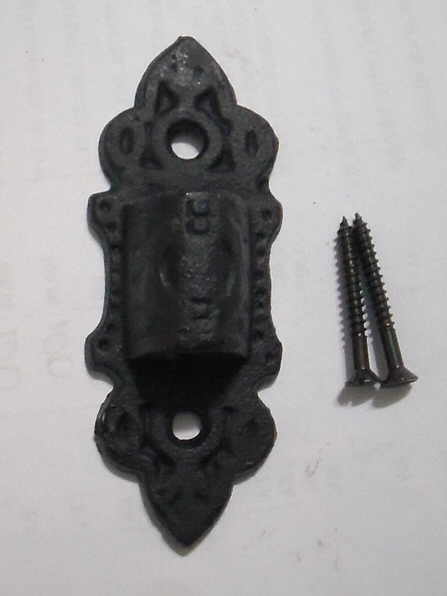 NEW 3 3/8" Long Small Black Cast Iron Wall Bracket Lamp Hinge with screws HIN928 - Stone Door Lamps