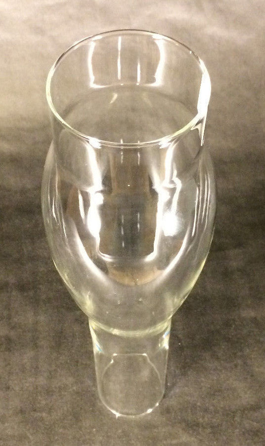 NEW 2 1/2" X 12" KEROSENE OIL LAMP DUPLEX-ROUND BULGE CHIMNEY #CH934