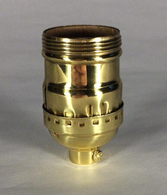Solid Brass Short Keyless Early Electric Industrial Style Uno Lamp Socket #so290 - Stone Door Lamps