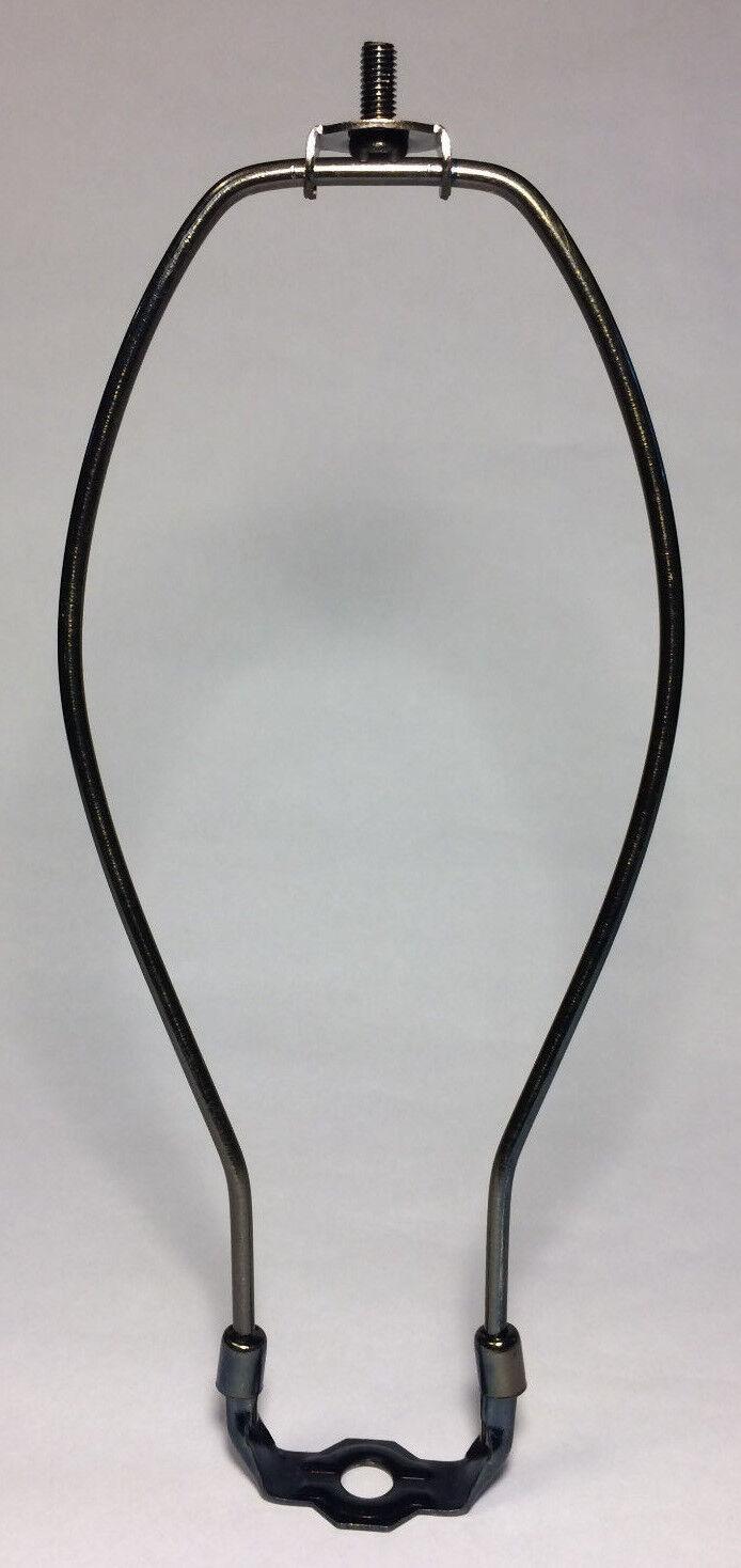 New 9" Brass Lamp HARP Shade Holder w/Base for Lamp Repair Antique Bronze Finish - Stone Door Lamps