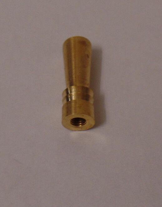 New Unfinished Brass Deco Style Lamp Finial , 1/4 - 27F, 1 7/16" ht. #BF085U - Stone Door Lamps