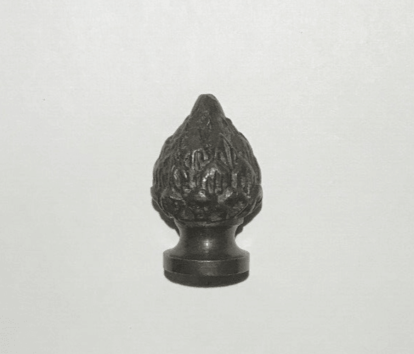 New 1 1/8" Solid Brass Acorn Lamp Finial, Antique Brass Finish, 1/4 - 27F, #BF288A - Stone Door Lamps