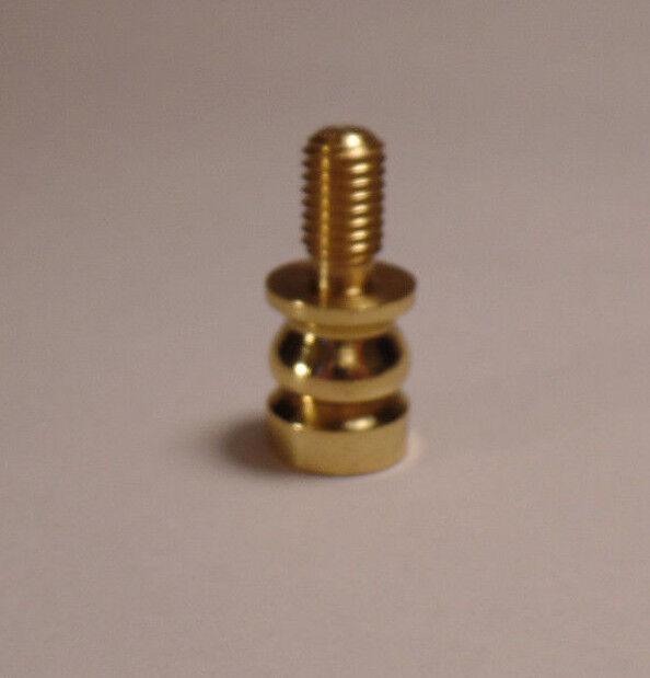 1/2" HEIGHT TURNED Brass Lamp SHADE FINIAL RISER - Burnished & Lacquered #RIS66 - Stone Door Lamps