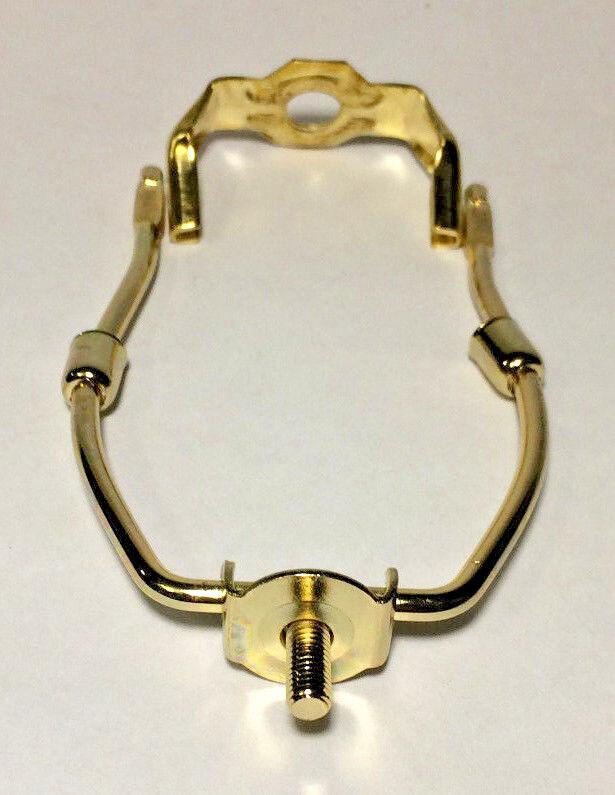 New 4" Brass Lamp HARP Shade Holder w/Base for Lamp Repair #HAR30 - Stone Door Lamps