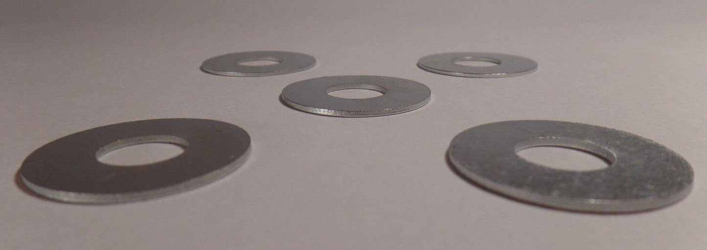 Lot of 5, 1" Regular Duty Steel Washer, Lamp Part 1/8 IP Slip, fits 3/8" pipe - Stone Door Lamps