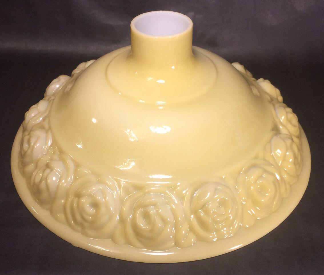 New 16" Antique Style Embossed Roses Nu - Gold Torchiere Floor Lamp Shade USA #028 - Stone Door Lamps
