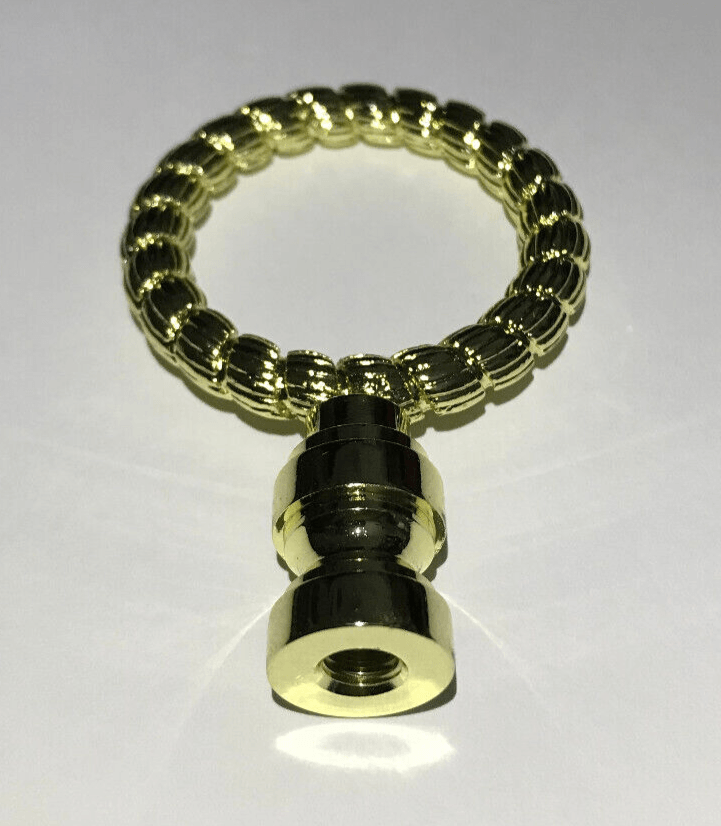New 2 5/8" Solid Brass Lamp Finial, Polished & Lacquered, 1/4 - 27F #BF187 - Stone Door Lamps