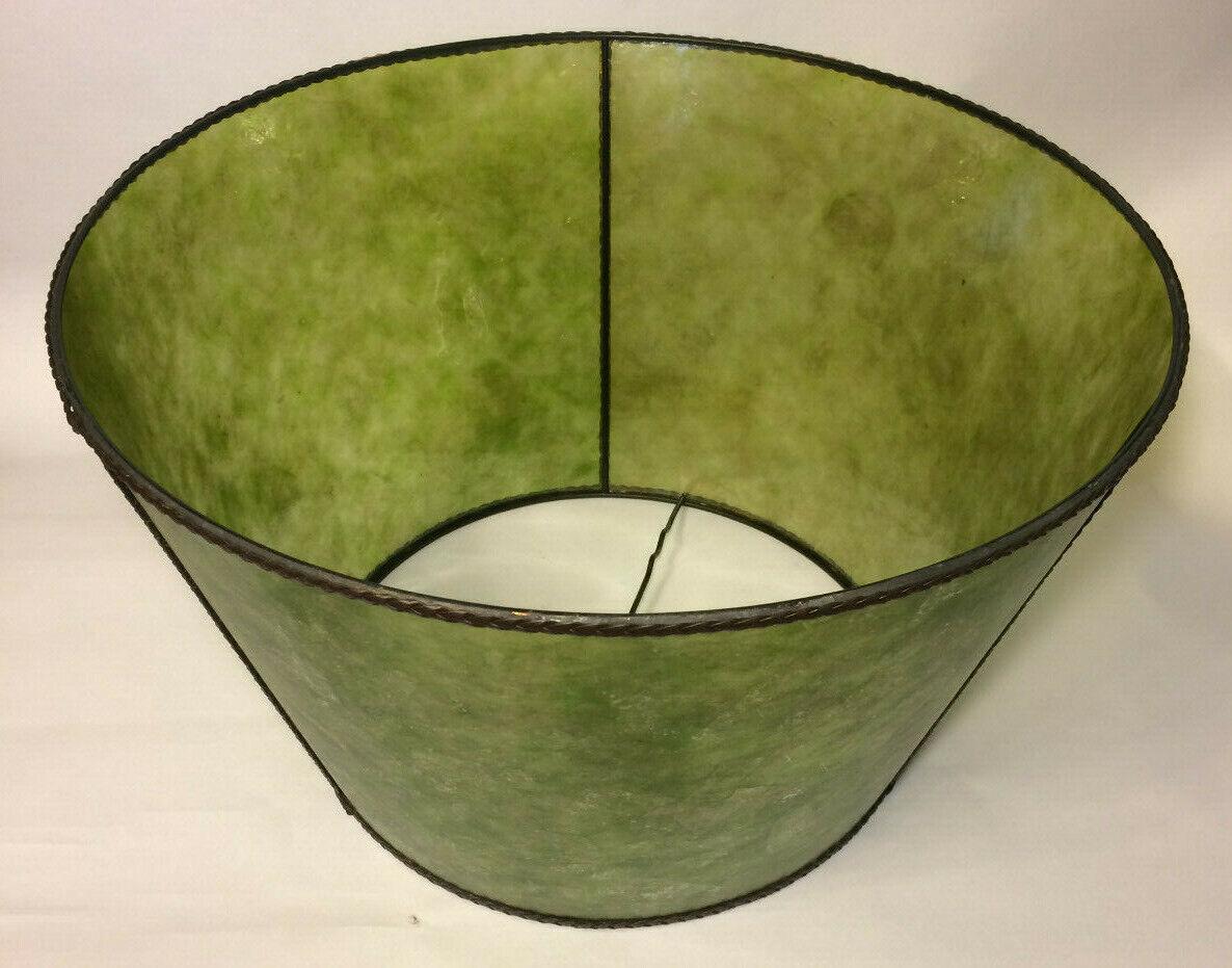 New Craftsmen Green Empire Style Mica Floor Lamp Shade 13"Tx19"Bx"11"H #MS719G - Stone Door Lamps