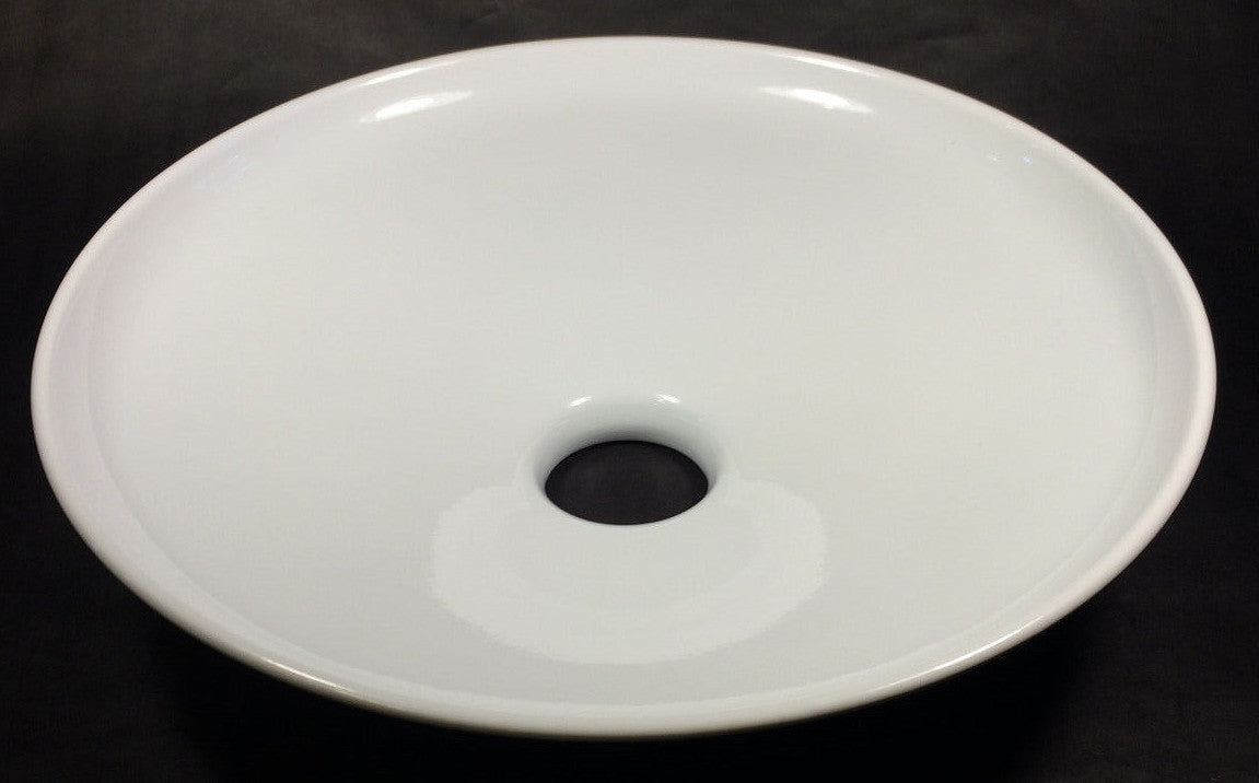 New 12" White Metal Industrial Lamp Shade, Porcelain Enamel Finish, 2 1/4" Fit.