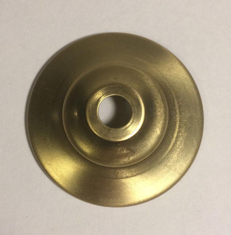 New 2 1/4" Solid Spun Brass Vase Cap,Vase Plate Lamp Cap Part, Unfinished Brass - Stone Door Lamps
