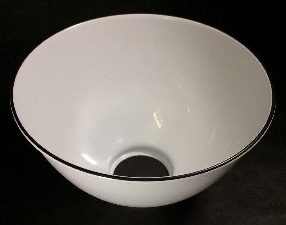 NEW 7 1/16" Metal Dome Lamp Light Shade Pendant White Porcelain Industrial Style - Stone Door Lamps