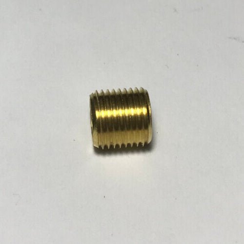 New 3/8" Solid Brass All Thread Lamp Nipple Pipe 1/8 IP (3/8" O.D.) #LN230 - Stone Door Lamps