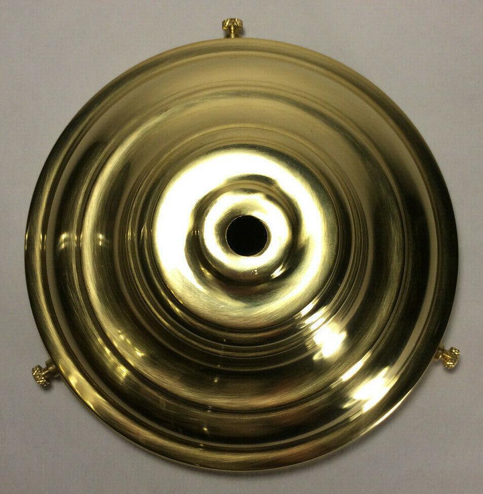 New Unfinished Spun Brass 6" Fitter Fixture Shade Holder With Set Screws #SH766U - Stone Door Lamps