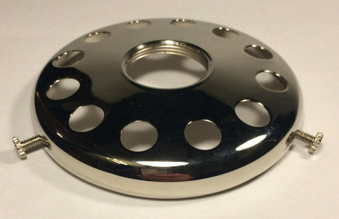 New 4" Fitter Solid Brass Screw On Uno Shade Holder, Nickel Plated Finish SH728N - Stone Door Lamps