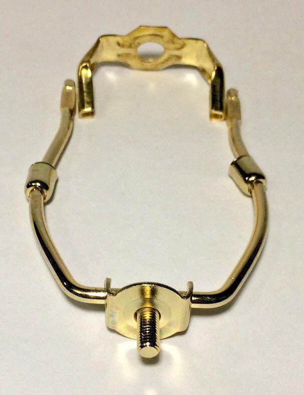 5" Brass Plated Mini Miniature Lamp Harp with Base, regular weight #HAR32 - Stone Door Lamps