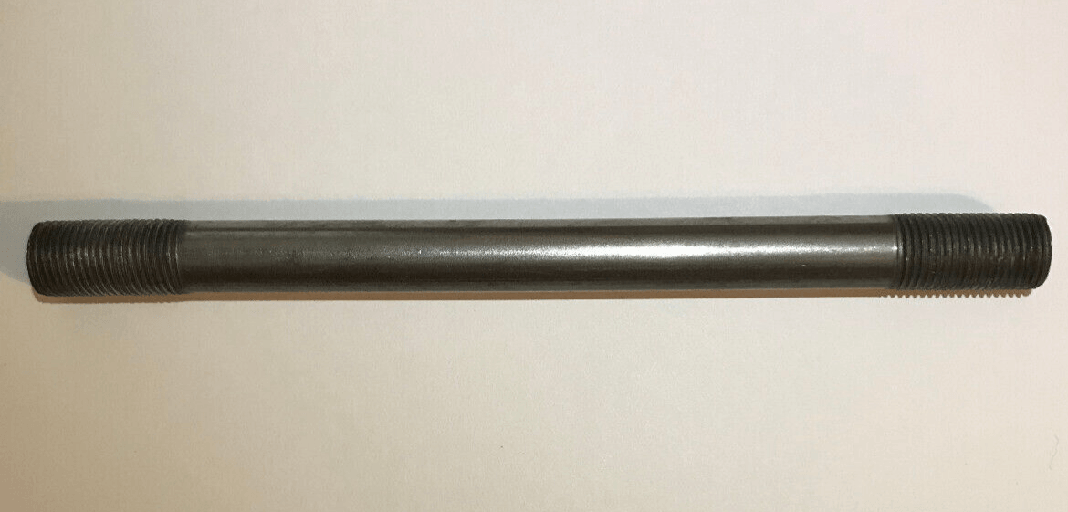 New 6 1/4" Seamless Steel Threaded Lamp Pipe, Rod, 1/8 IP (3/8") #SP307 - Stone Door Lamps