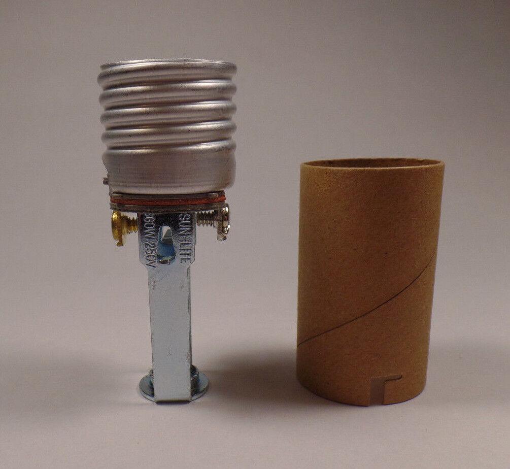New 3" Keyless Medium Base Bulb Candle Lamp Holder Socket W/ 1/8F Hickey# SO226I - Stone Door Lamps