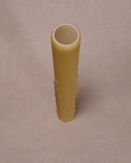 10" Tan Gold PolyBeesWax Chandelier Candelabra Candle Cover with DRIPS CC905G