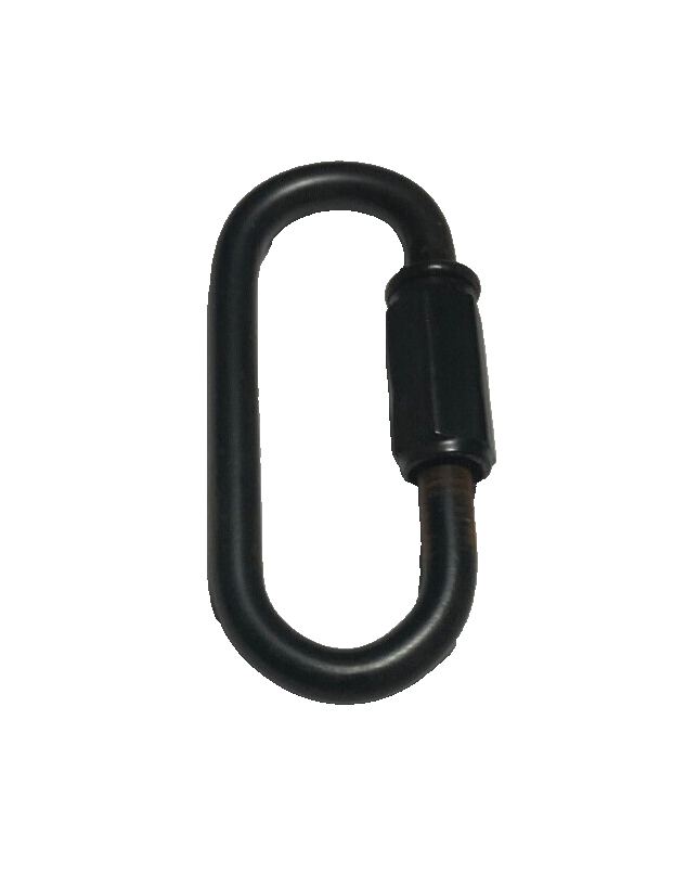 New Satin Black Finish Steel Chain Connector Connecting Link Carabiner CL940BK