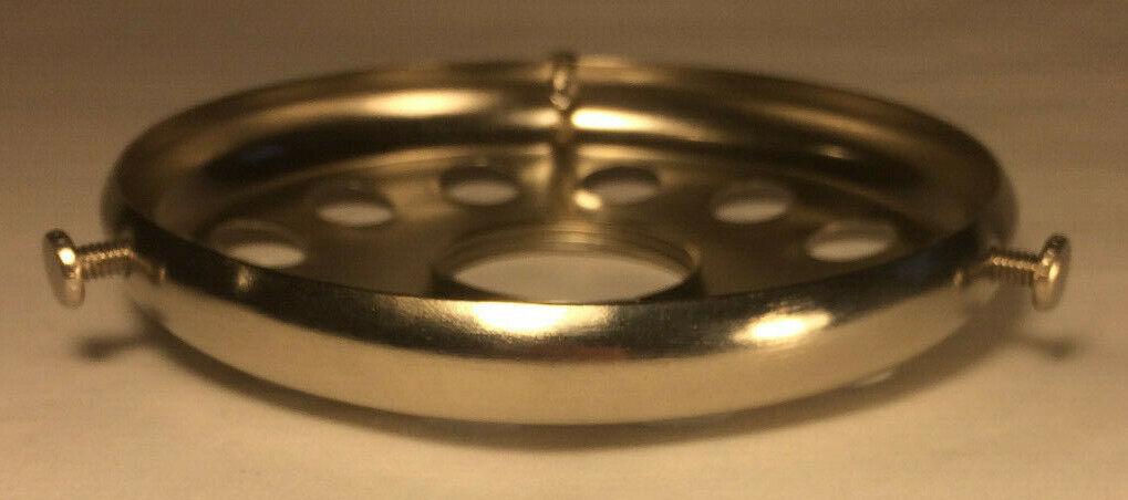 New 4" Fitter Solid Brass Screw On Uno Shade Holder, Satin Nickel Finish SH728SN - Stone Door Lamps