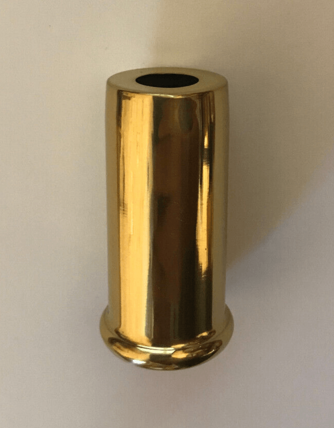 New Solid Brass Lamp Spacer Neck, 1/8IP(3/8") Slip, 2" Ht. Polished & Lacq LS160 - Stone Door Lamps