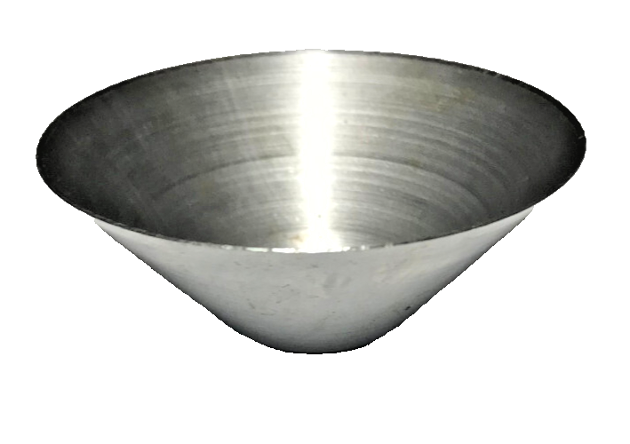 New 15/16" Tall Unfinished Steel, Cone Shaped Lamp Socket Cup, 2 9/16" O.D.