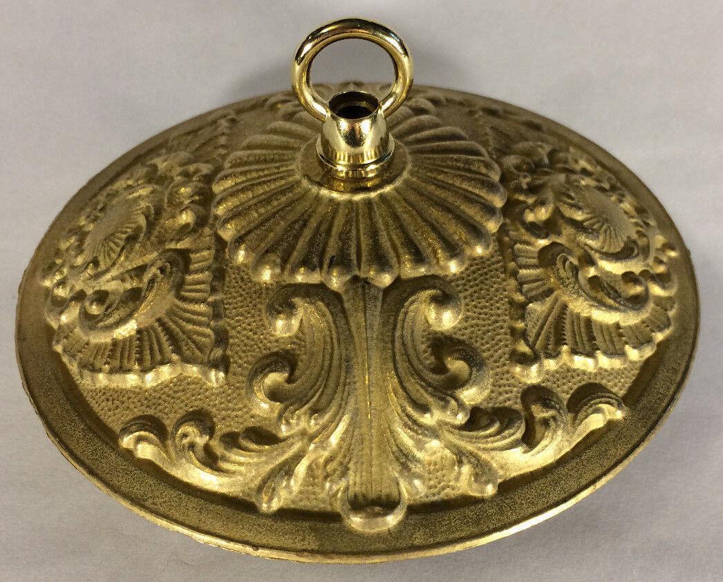 Victorian Style Die Cast Brass Ceiling Canopy, 5 1/2" diameter, Unfinished C808U - Stone Door Lamps