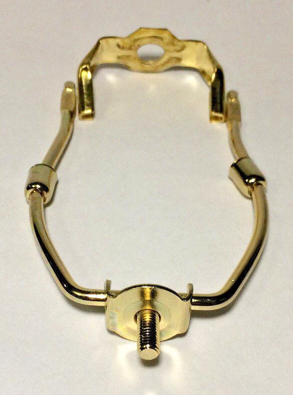 5 1/2" Brass Plated Mini Miniature Lamp Harp with Base, regular weight #HAR33 - Stone Door Lamps