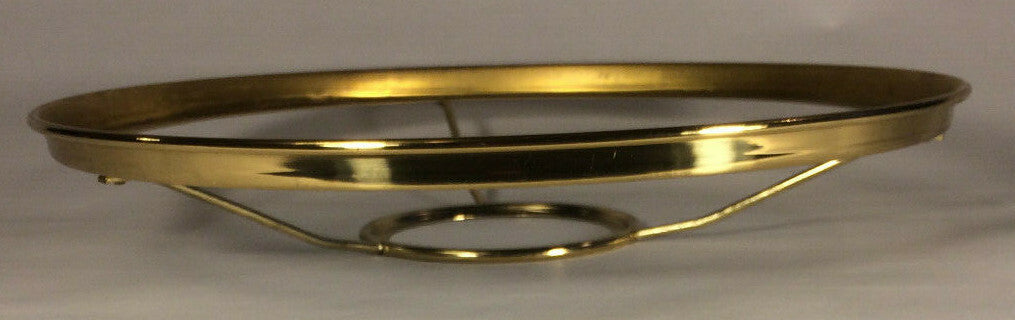 New Solid Brass Lamp Shade Ring Holder For #2 Brass Plated Burners, 10" Fitter