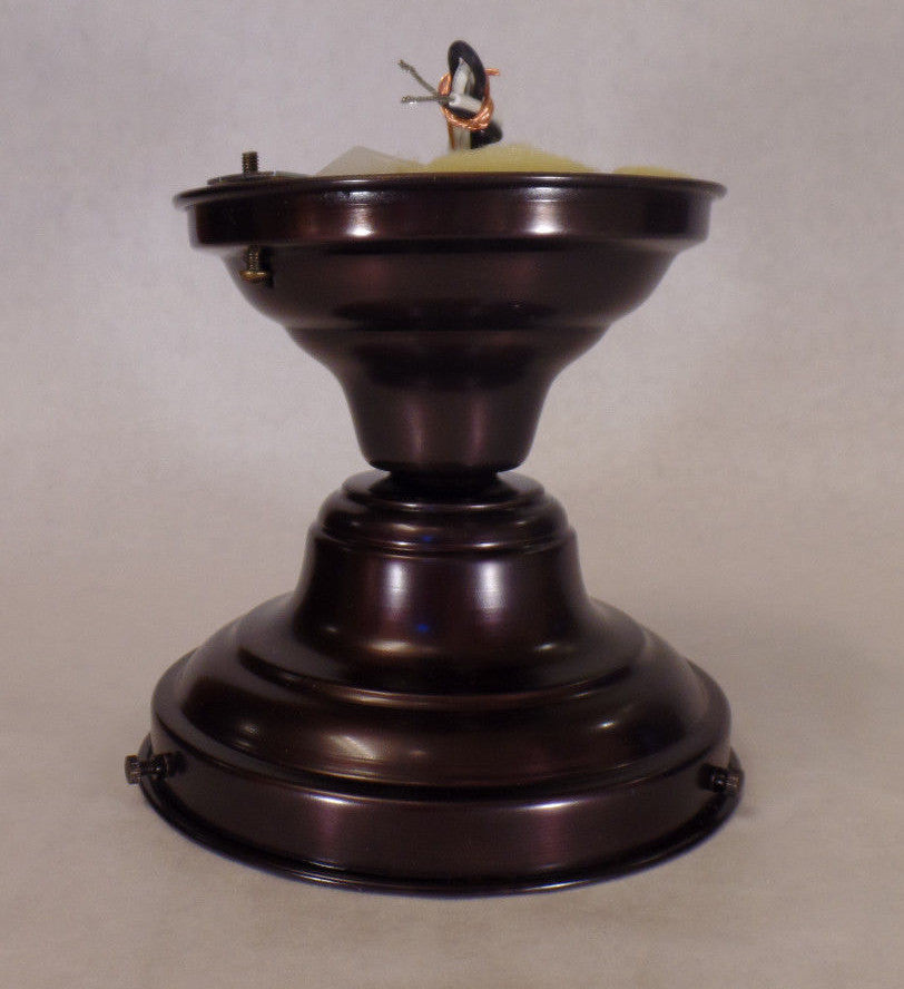 1 - 6" Shade Holder Solid Brass Bronze Finish & 1 - Antique Brass Finish Holder