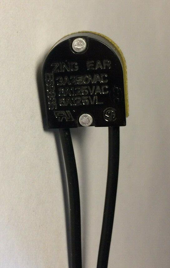 New On/Off Nickel Plated Push Canopy Switch, 5/8" Shank, 6" Wire Leads CS407N - Stone Door Lamps