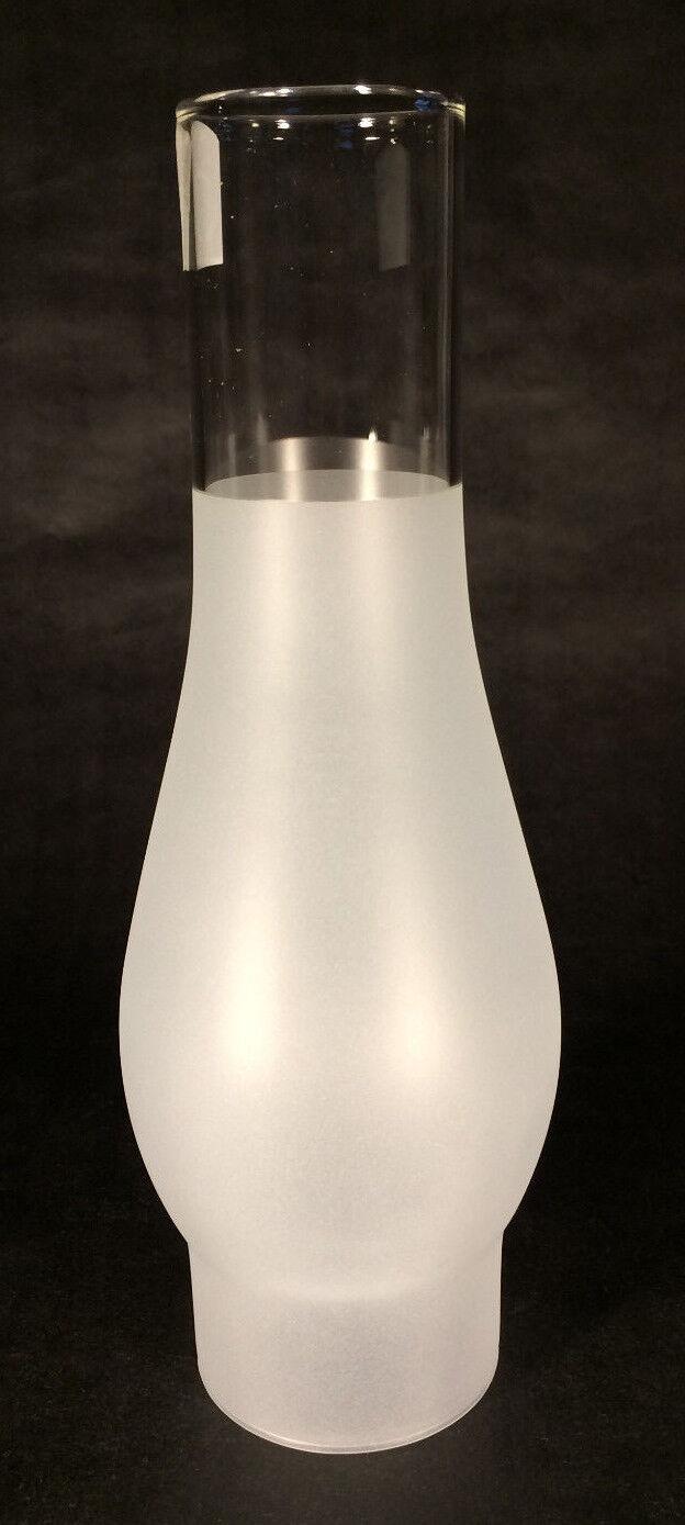 2 5/8 x 10 inch FROSTED OIL KEROSENE LAMP CHIMNEY for RAYO CENTRAL DRAFT C.D. 43 - Stone Door Lamps