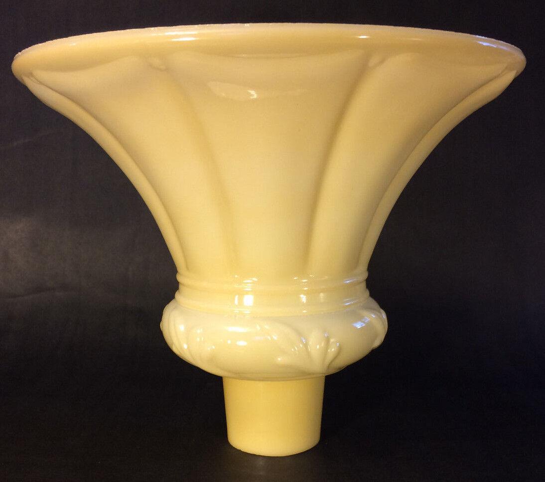 NEW 12 1/2" Embossed Trumpet Shaped Nu - Gold Torchiere Floor Lamp Shade USA TS020 - Stone Door Lamps