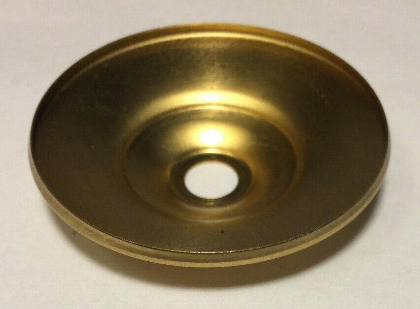 New 2 5/8" Solid Spun Brass Vase Cap, Lamp Cap, Unfinished Brass, 1/8 IP VC626U - Stone Door Lamps
