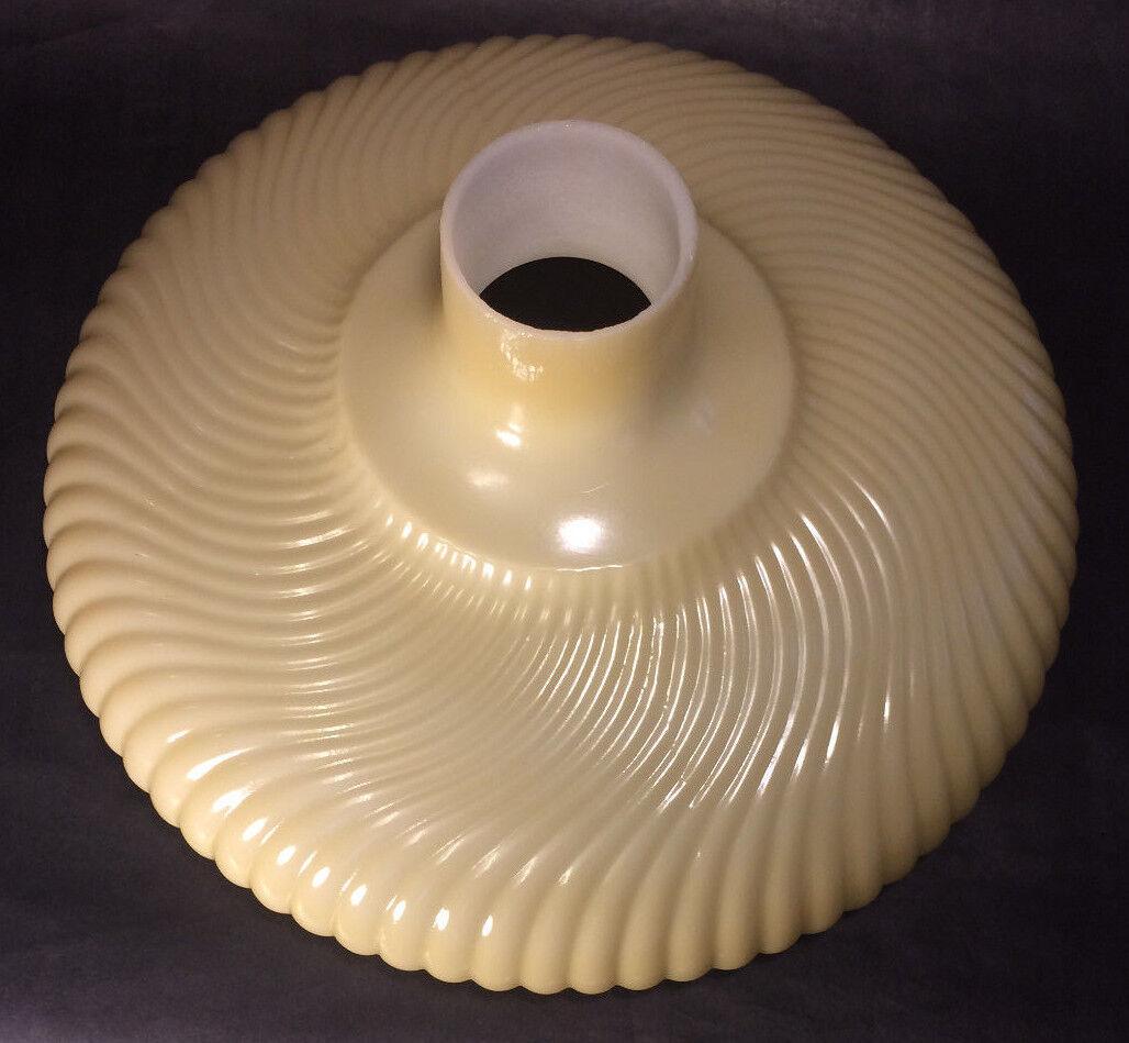 New 14" Antique Style Rib Swirl Nu - Gold Torchiere Lamp Shade Made in USA TS000 - Stone Door Lamps