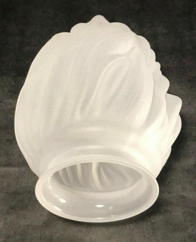 5 3/8" Satin Crystal Vianne Style Glass Pendant Lamp Flame Shade, 2 1/4" fitter - Stone Door Lamps
