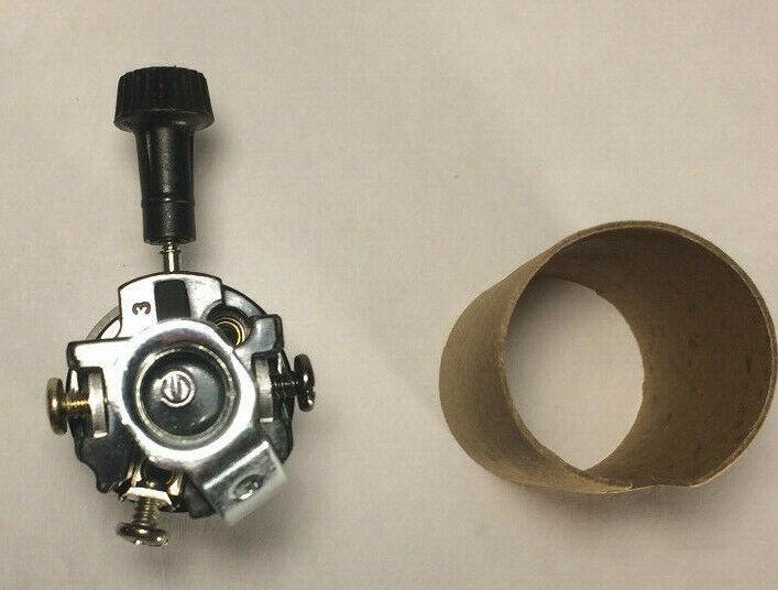 New 3 - Terminal Turn Knob Lamp Socket Interior w/ 1/8F Hickey & Paper Insulator - Stone Door Lamps