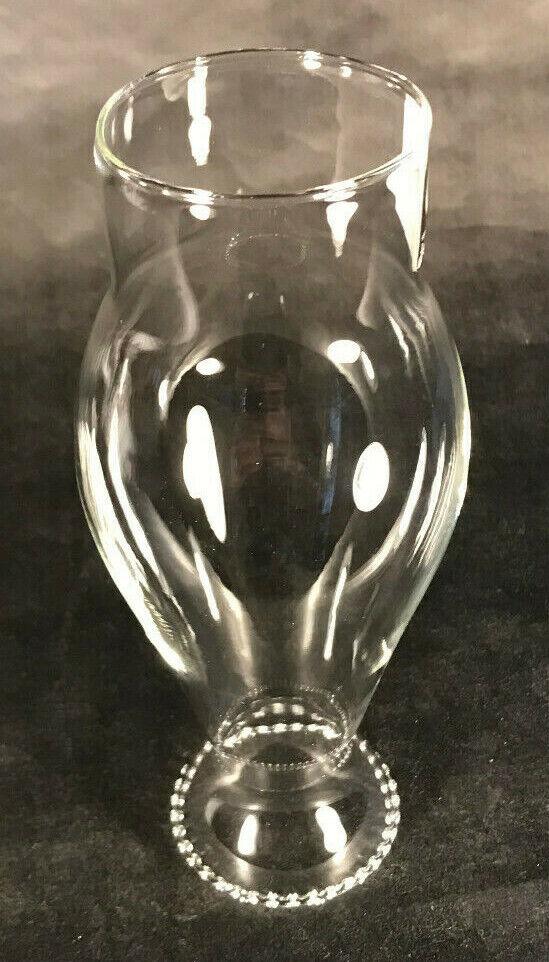 2 1/16"X6 3/4" Clear Glass Crimp Top Pearl Lotus Lamp Chimney F/ #0 Eagle Burner - Stone Door Lamps