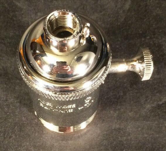 Nickel Turned Brass INDUSTRIAL Look 3 - Way Heavy Duty Lamp Light Socket #SO240N - Stone Door Lamps