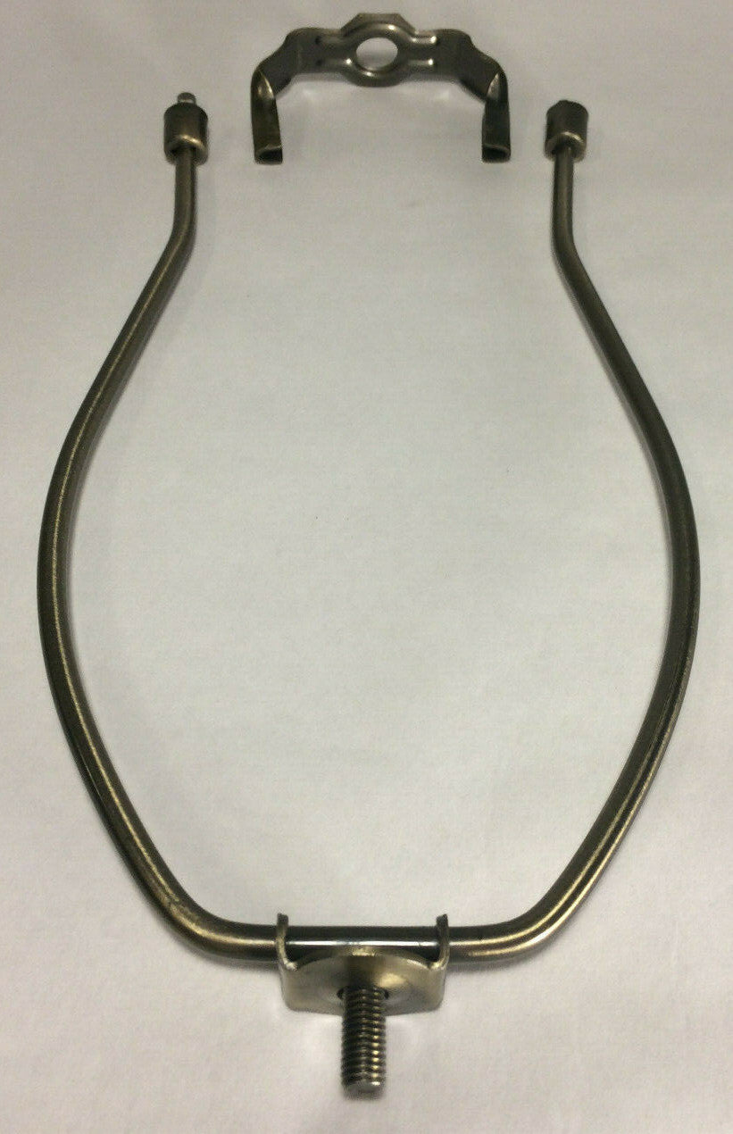 New 8 1/2" Lamp Harp w/ Antique Brass Finish, Heavy Weight, Protective Coating