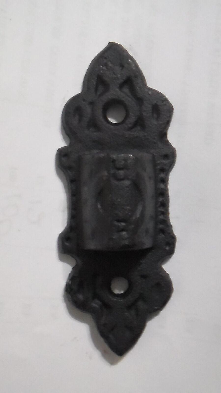 NEW 3 3/8" Long Small Black Cast Iron Wall Bracket Lamp Hinge with screws HIN928 - Stone Door Lamps