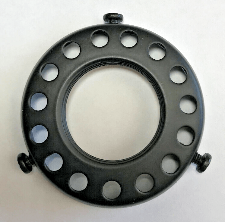 NEW 2 1/4" Fitter Brass Screw - on Uno - type Shade Holder Satin Black Finish SH86BK - Stone Door Lamps