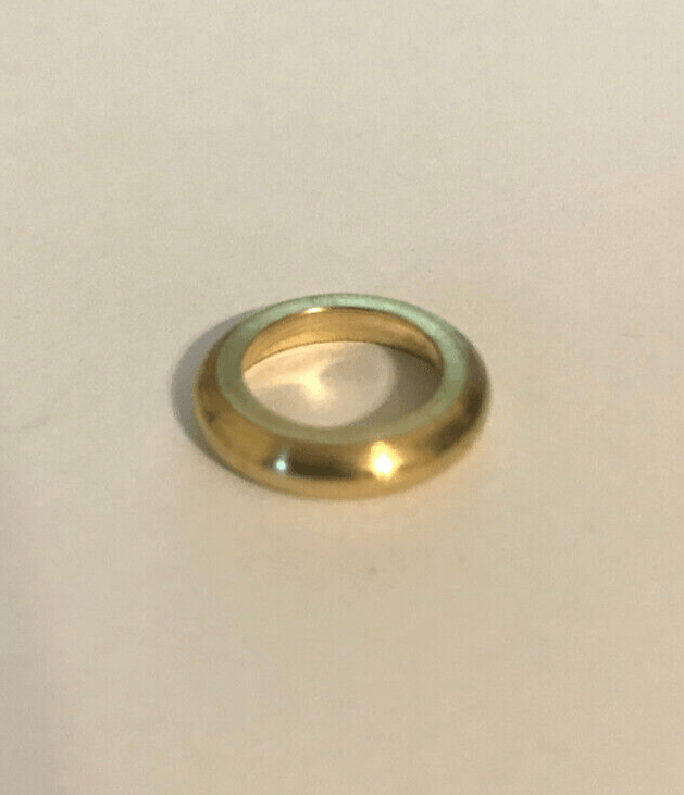 New 5/8" Unfinished Turned Brass Seating Ring, Check Ring, 1/8 IP Slip, #SR520U - Stone Door Lamps