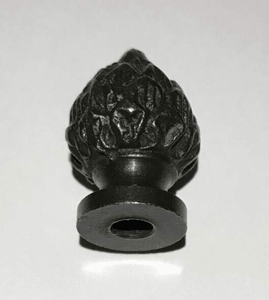 New 1 1/8" Solid Brass Acorn Lamp Finial, Antique Brass Finish, 1/4 - 27F, #BF288A - Stone Door Lamps