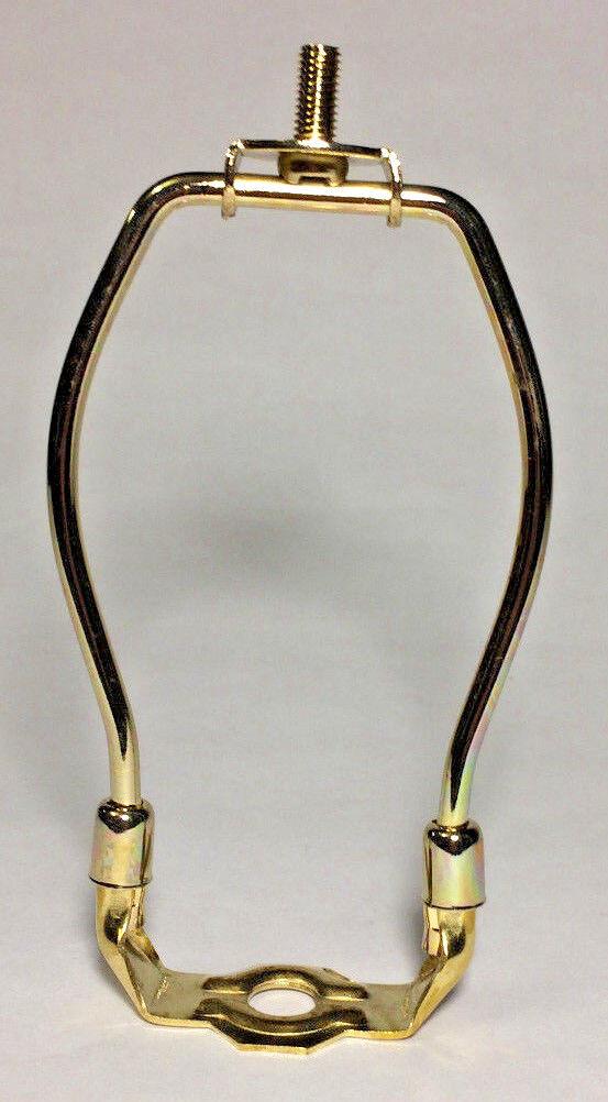 5 1/2" Brass Plated Mini Miniature Lamp Harp with Base, regular weight #HAR33 - Stone Door Lamps