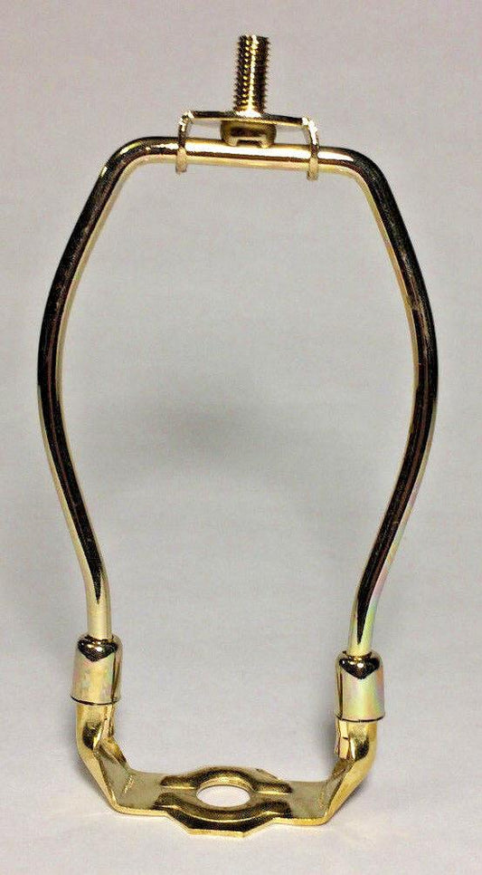 5 1/2" Brass Plated Mini Miniature Lamp Harp with Base, regular weight #HAR33 - Stone Door Lamps